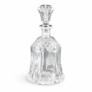 Vintage Cut Crystal Decanter | Diamond Cut Whiskey Bottle, Mid-Century Barware